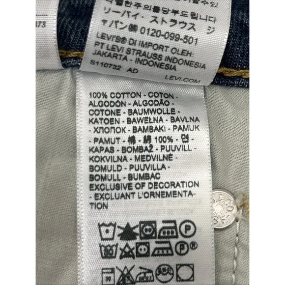 Levi's Premium Low Loose Jeans Women's Sz 26x30 Light Wash Straight Leg Cotton - Picture 12 of 13